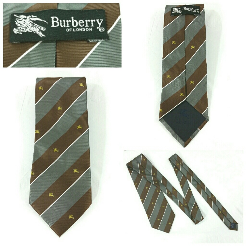 Burberry Of London Silk Tie Knight Logo